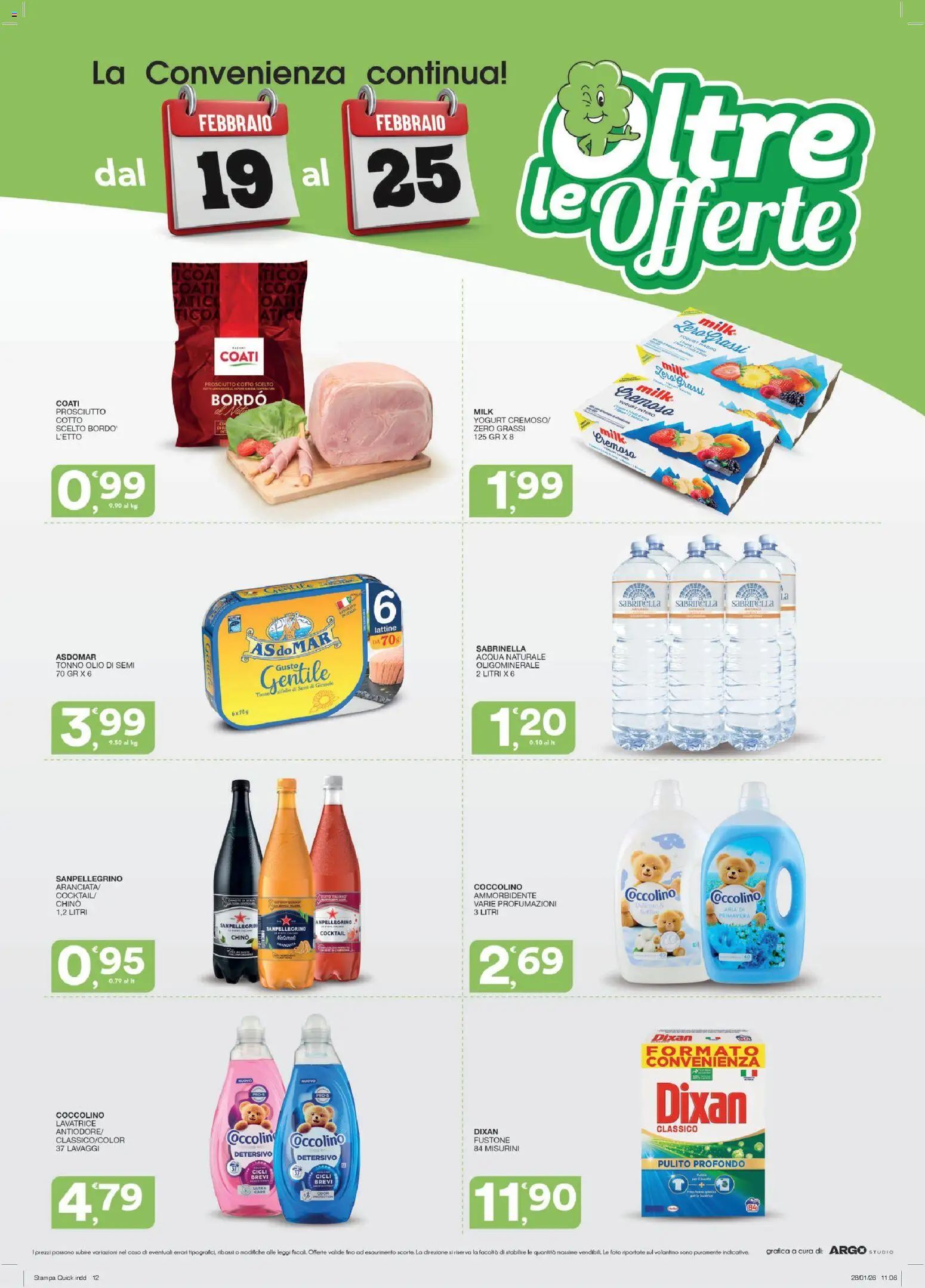 Volantino SISA del 12.02.2026 | Pagina: 12 | Prodotti: Yogurt, Ammorbidente, Acqua, Olio