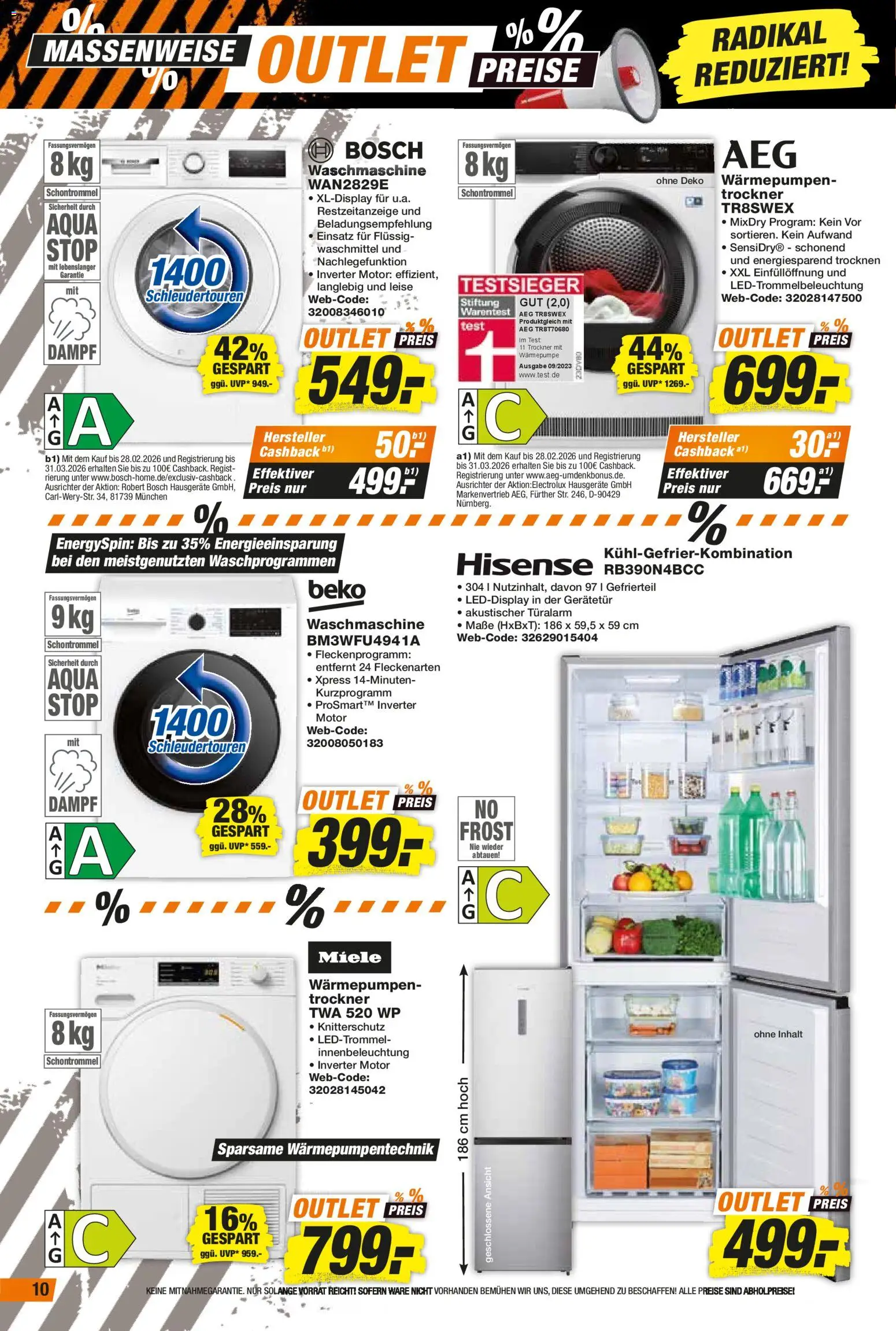 Expert Prospekt 	 – gültig ab 09.01.2026 | Seite: 10 | Produkte: AEG, Trockner, Waschmaschine, Kühlgefrierkombination
