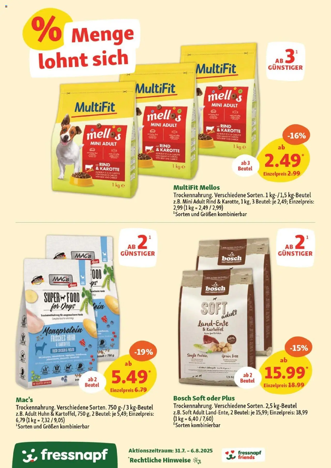 Fressnapf Prospekt - gültig ab dem 31.07.2025 | Seite: 11 | Produkte: Bosch, Karotte