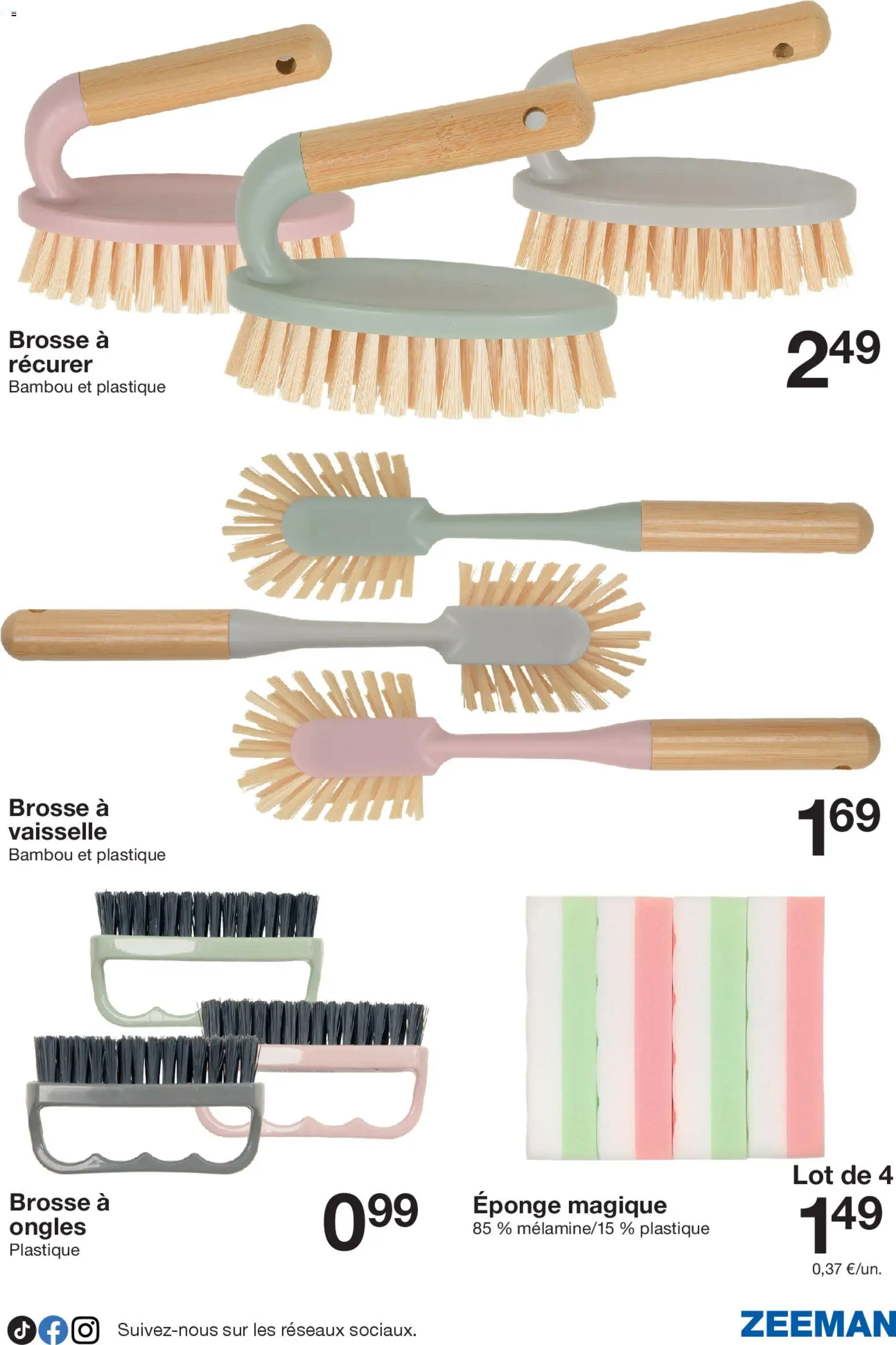 {H1} | Page: 9 | Produits: Éponge magique, Eponge, Brosse