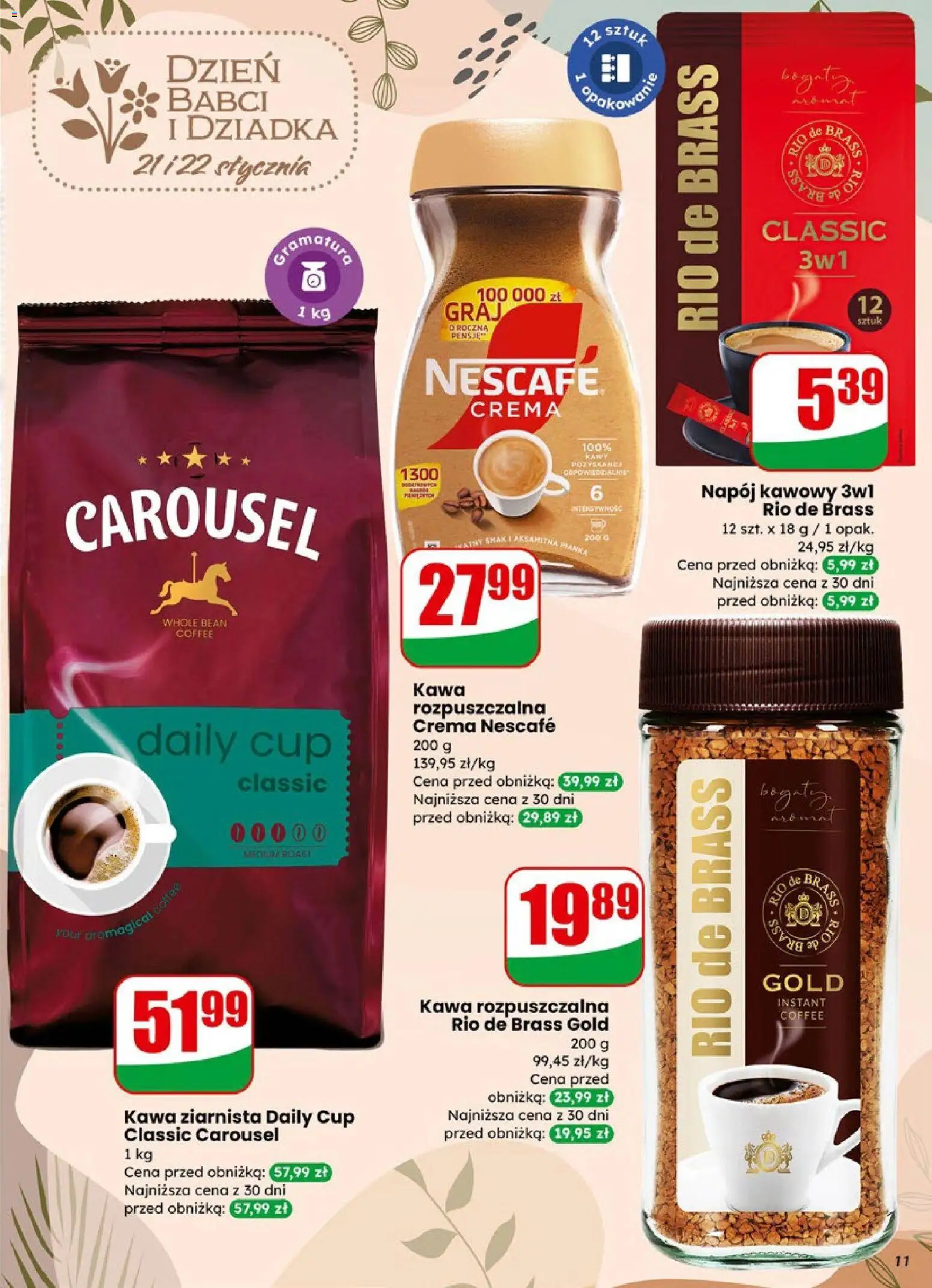 Dino Gazetka od 21.01.2026 | Strona: 11 | Produkty: Nescafe, Kawa ziarnista, Kawa rozpuszczalna, Kawa