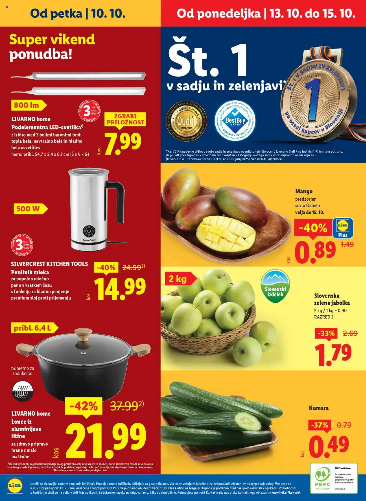 Novi Lidl katalog ponudbe – veljaven od 09.10.2025 | Stran: 58 | Izdelki: Jabolka, Sadje, Mango, Zelena
