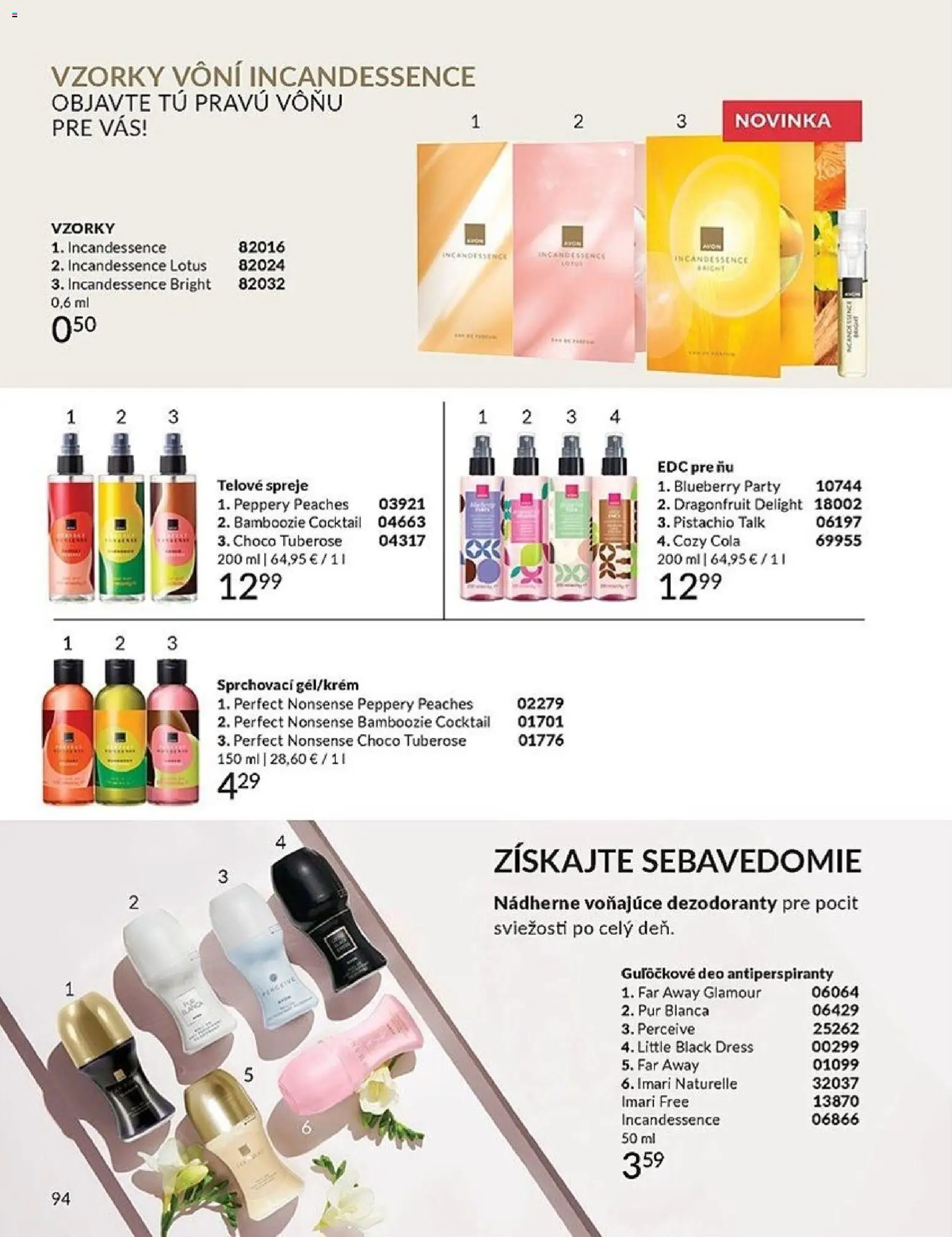 Nové Avon akcie – leták je platný od 01.04.2026 | Strana: 94 | Produkty: Cola