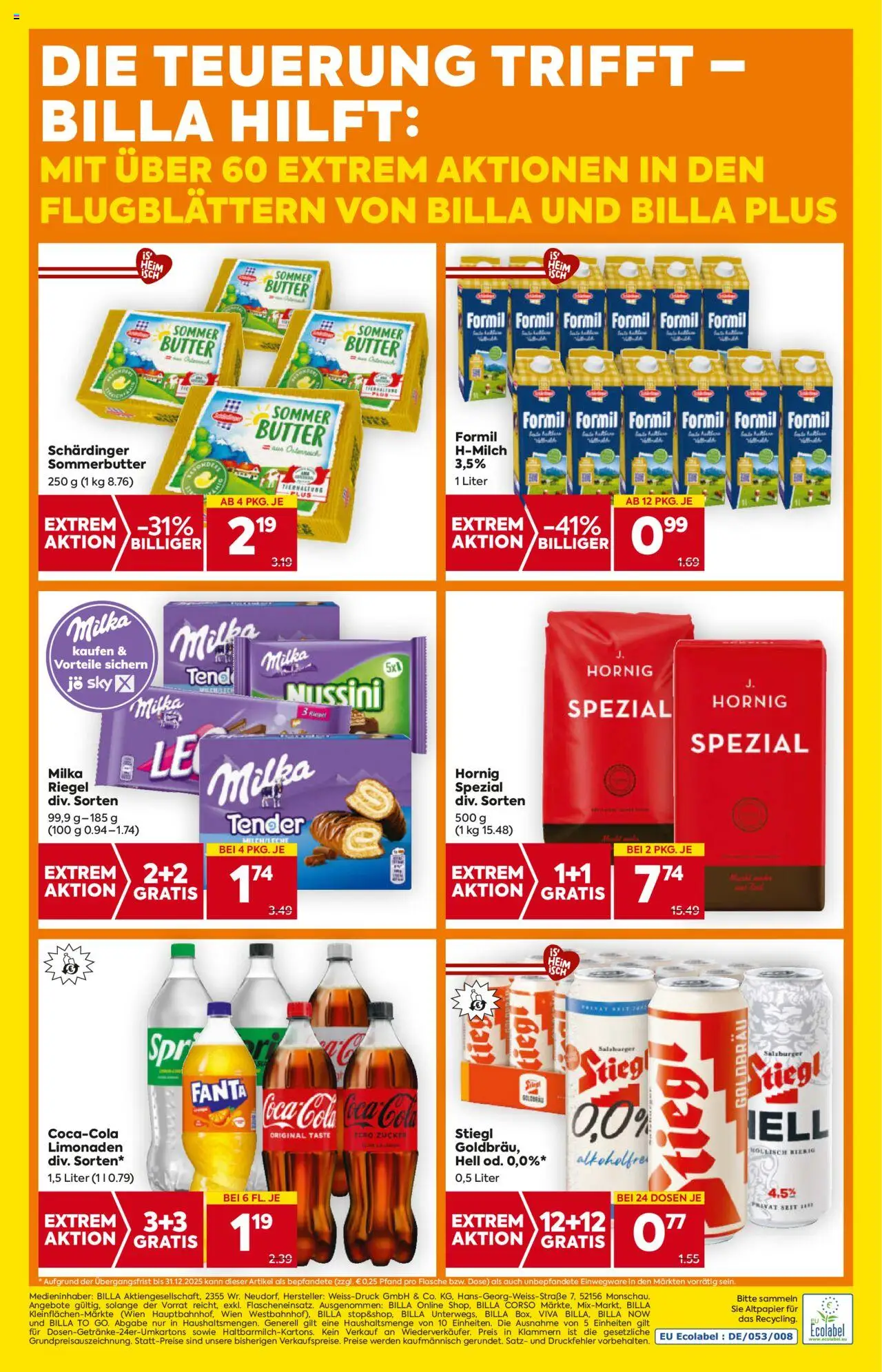 Billa Flugblatt - Salzburg gültig ab 09.10.2025 | Seite: 20 | Produkte: Butter