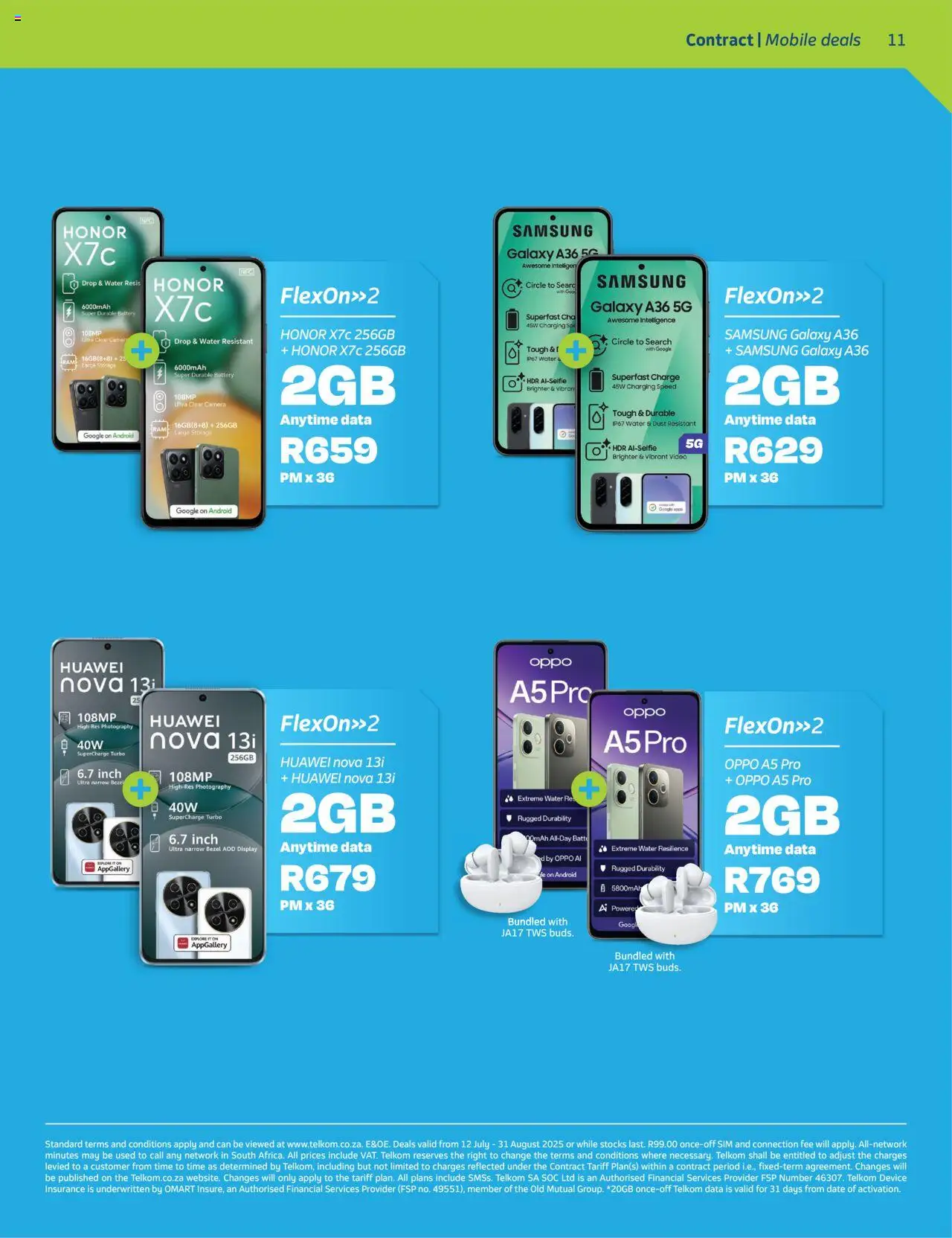 Telkom Deals │ valid from 12.07.2025 | Page: 11 | Products: Data, Sim, Battery, Water