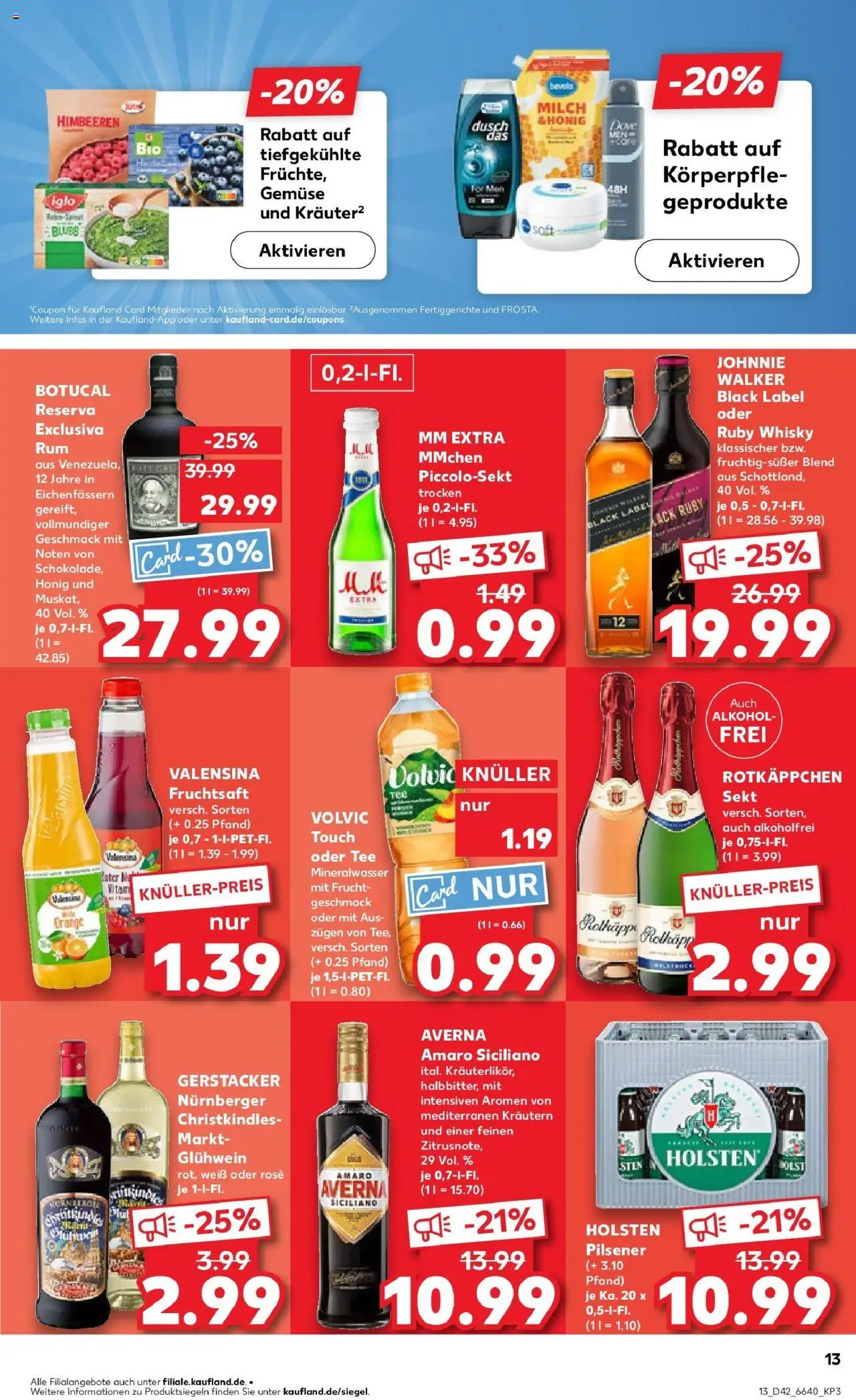 Kaufland prospekt Laupheim	 – gültig ab 15.10.2025 | Seite: 13 | Produkte: Himbeeren, Sekt, Iglo, Fruchtsaft