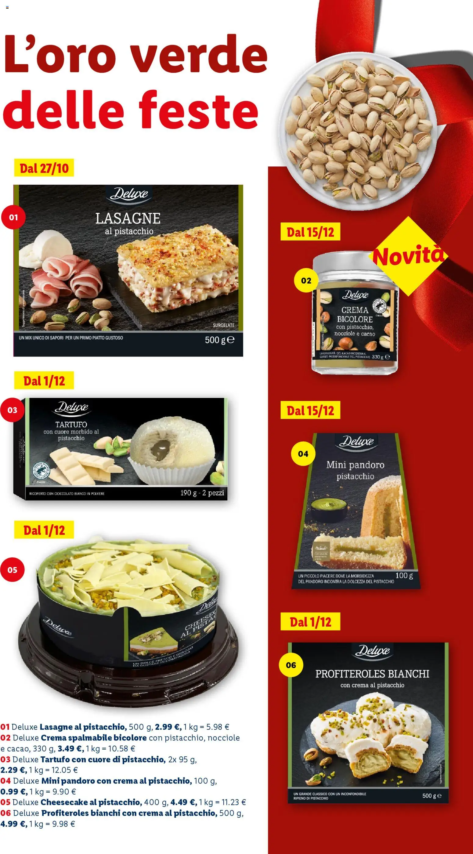 Volantino Lidl del 24.10.2025 | Pagina: 27 | Prodotti: Tartufo, Cioccolato, Lasagna, Pandoro