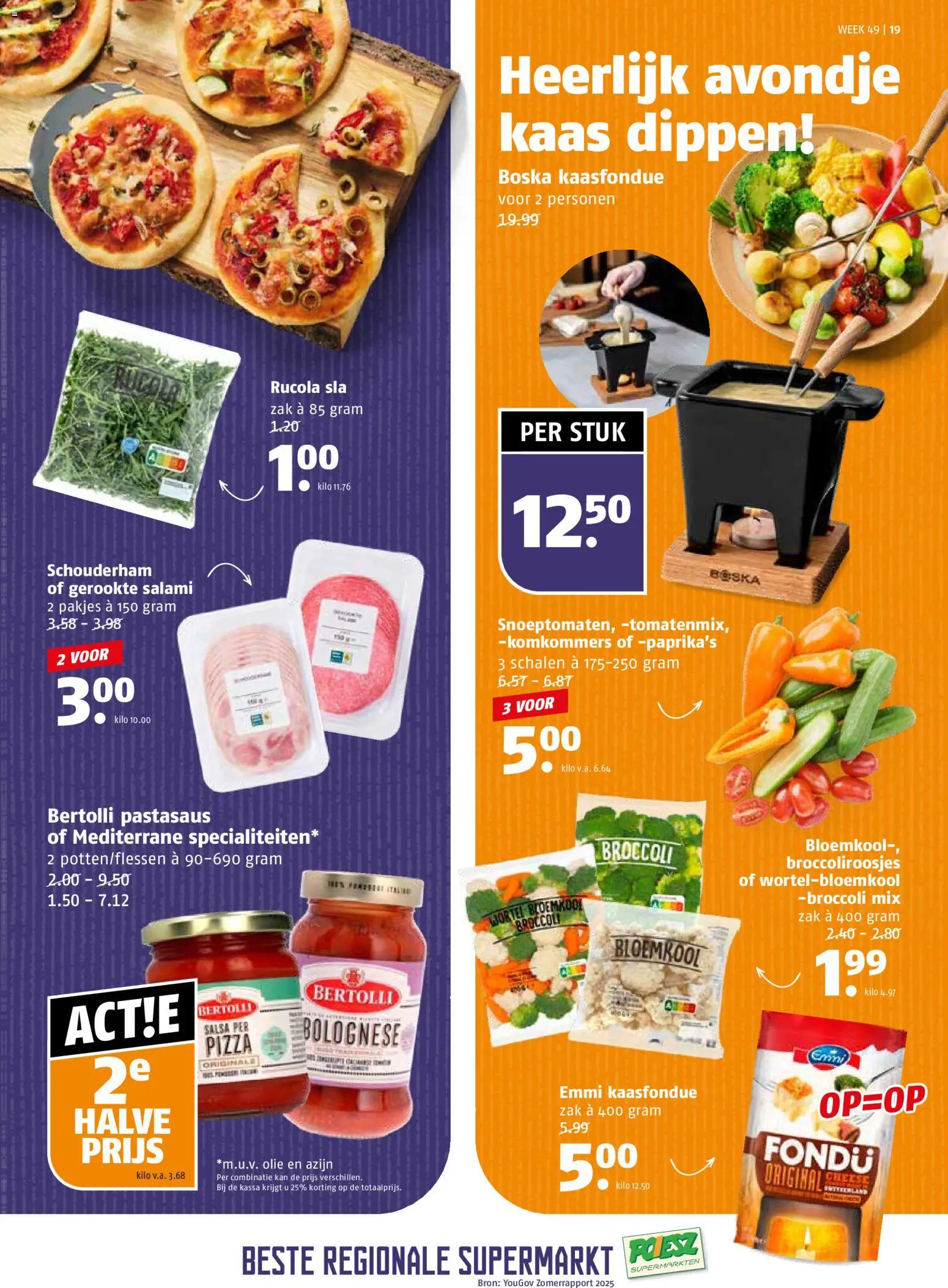 {H1} | Pagina: 19 | Producten: Salami, Pizza, Komkommers, Zak