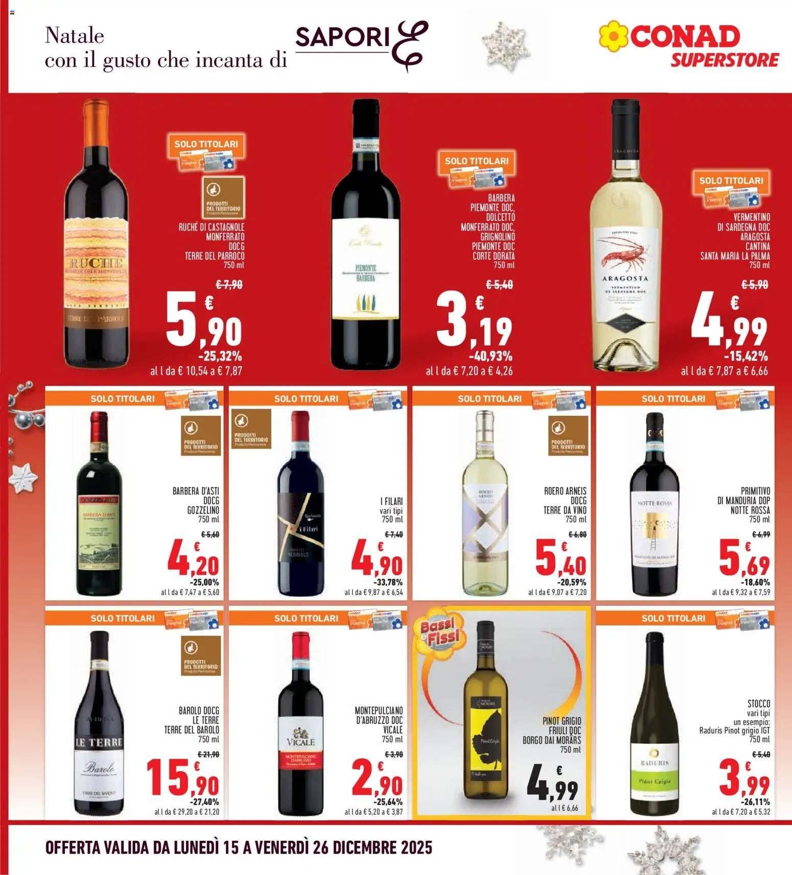 Volantino Conad del 15.12.2025 | Pagina: 26 | Prodotti: Vino