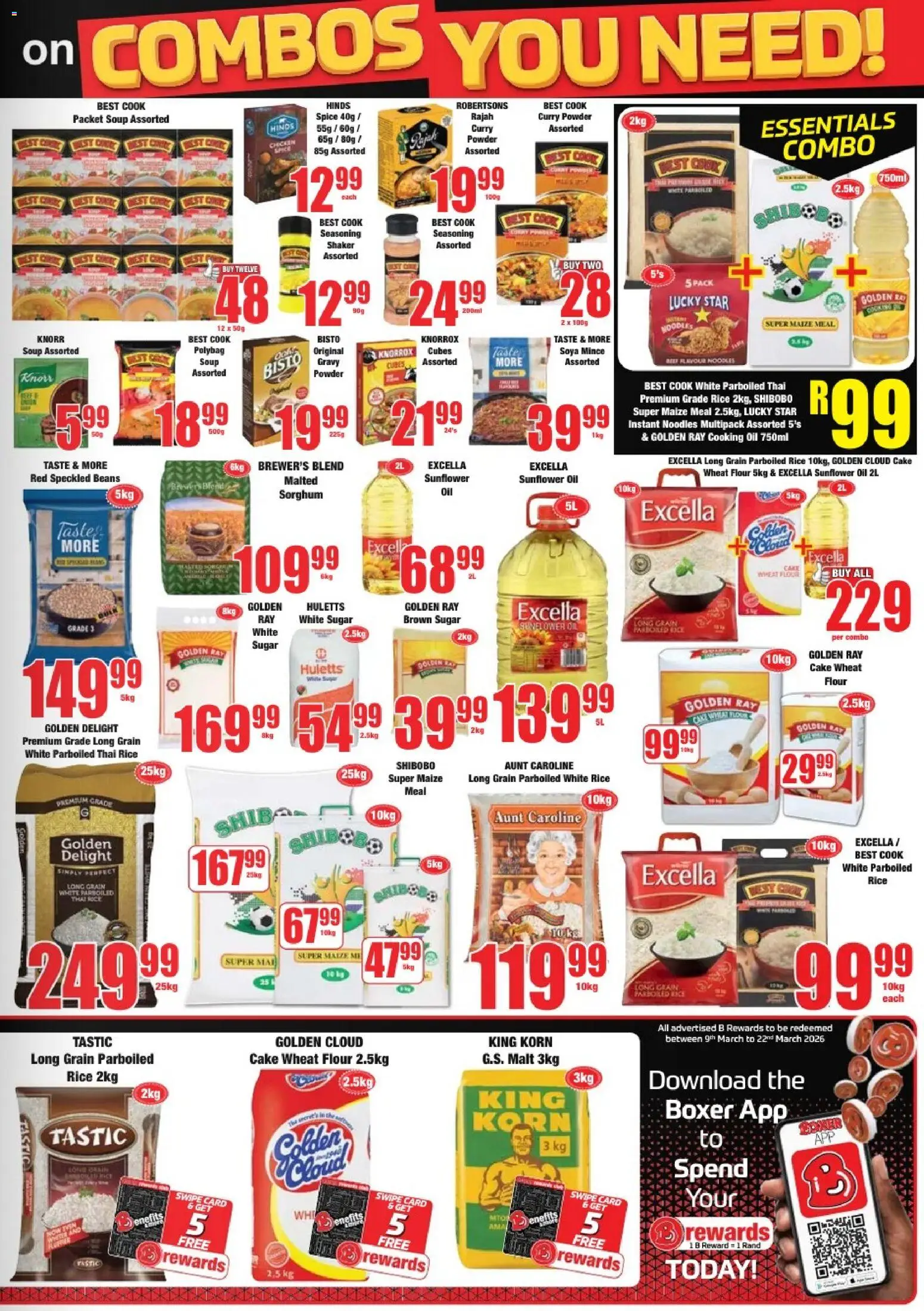 New Boxer catalogue – valid from 23.02.2026 | Page: 9 | Products: Beans, Powder, Soya mince, Sugar