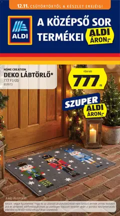 Aldi - Középső sor termékei - amely érvényes a következő dátumtól: 11.12.2025