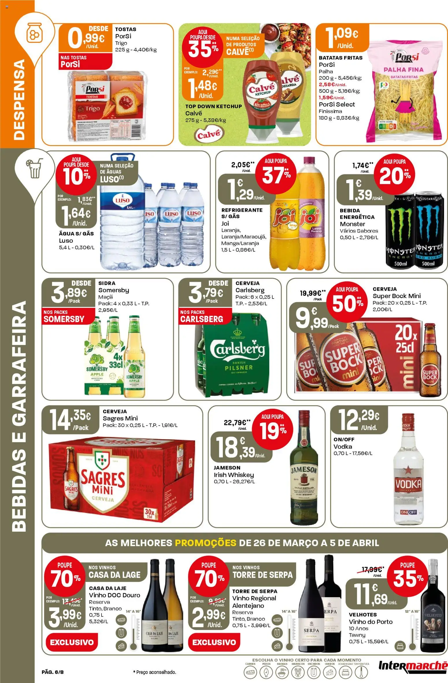 Intermarché Folheto Mini │ válido de 26.03.2026 | Página: 6 | Produtos: Top, Sal, Maça, Vodka