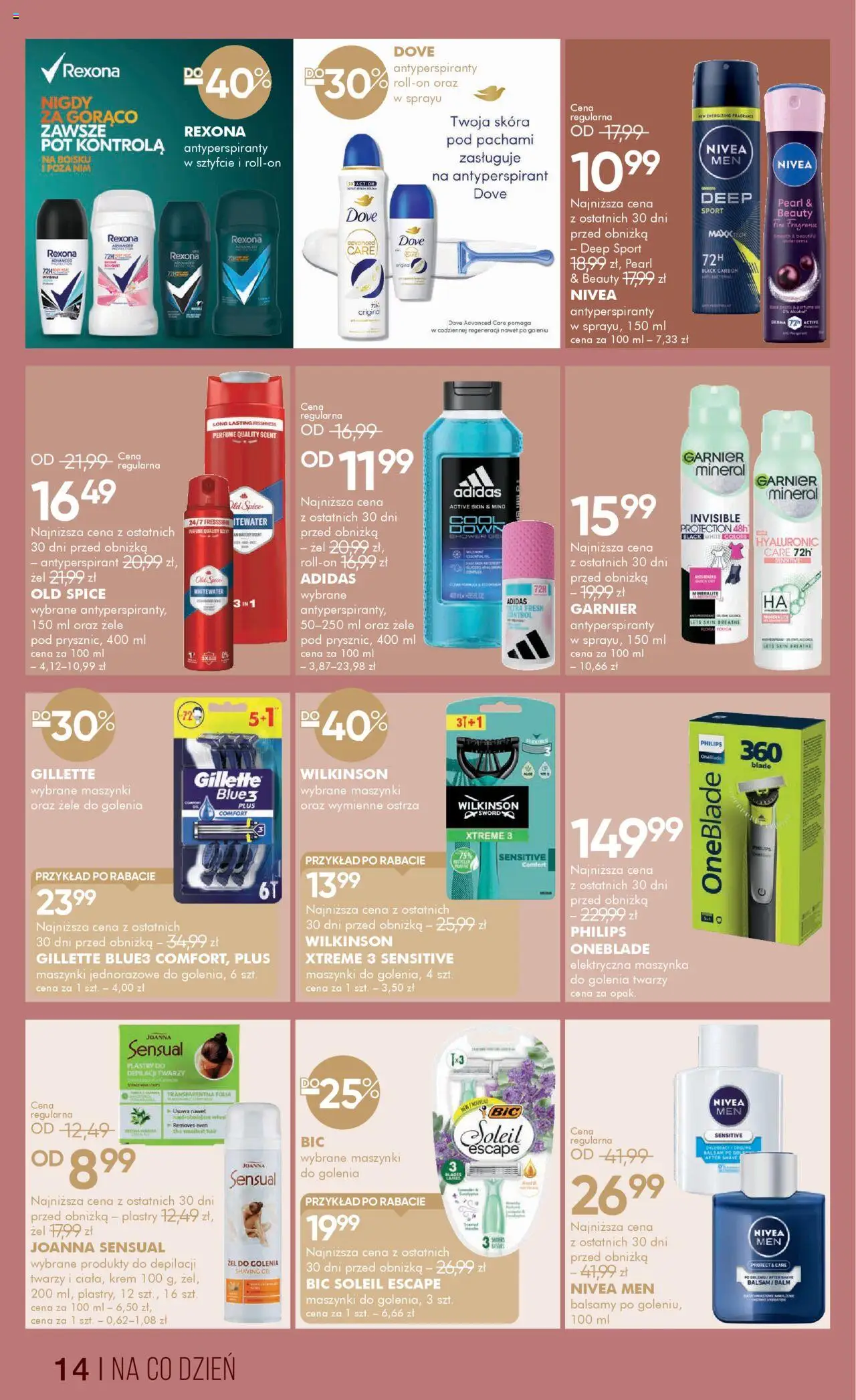 Super-pharm Gazetka od 18.09.2025 | Strona: 14 | Produkty: Gillette, Krem, Antyperspirant, Old spice