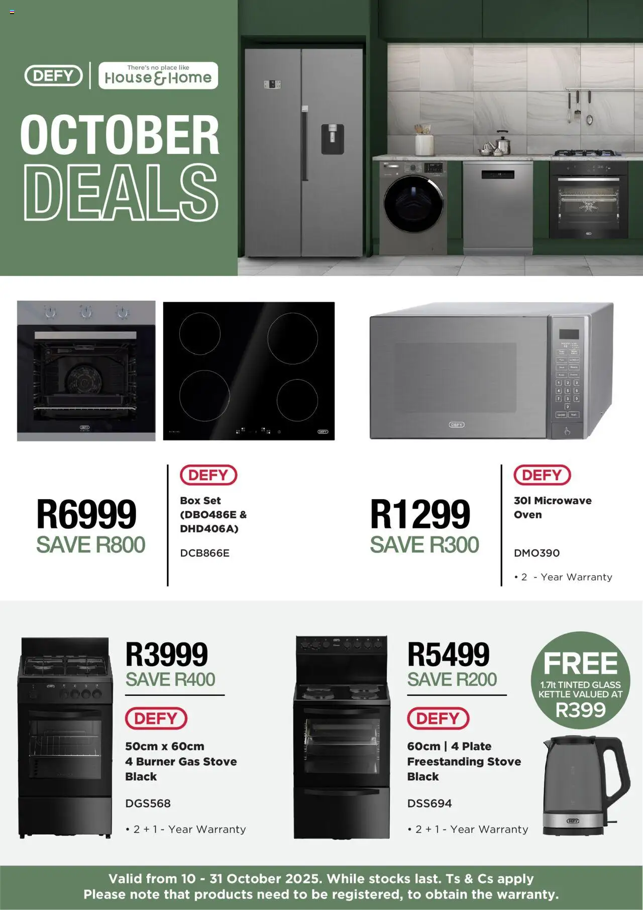 New House and Home catalogue – valid from 10.10.2025 | Page: 1 | Products: Stove, Box, Microwave, Gas stove