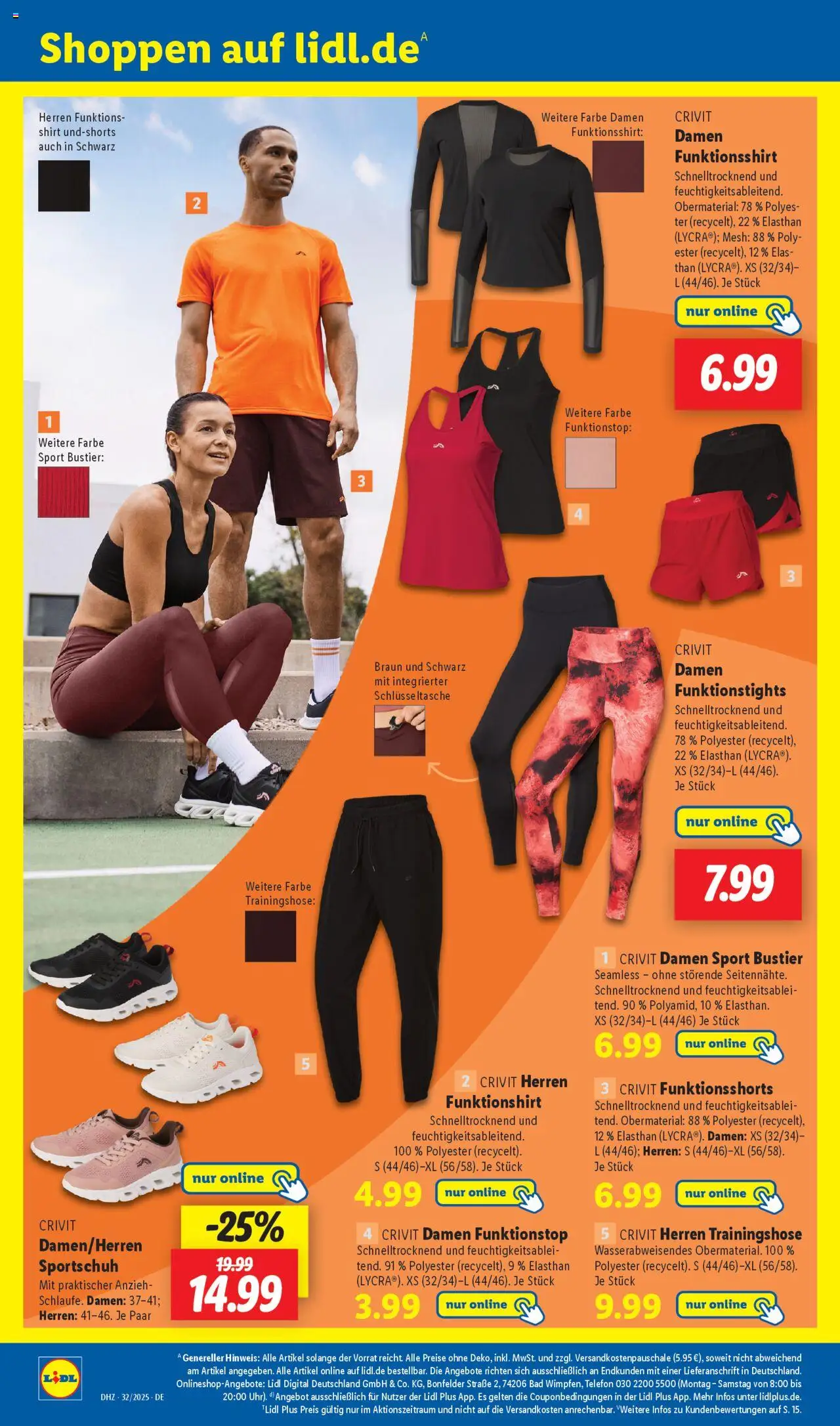 Lidl Prospekt 	 - gültig ab dem 04.08.2025 | Seite: 10 | Produkte: Shirt, Trainingshose, Bad, Telefon