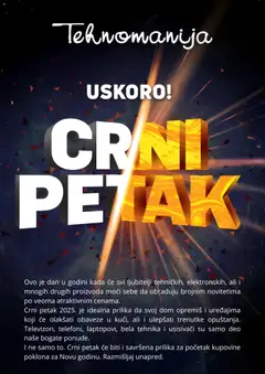 Tehnomanija Black Friday obaveštenje - pregled Tehnomanija kataloga - važi od 30.10.2025