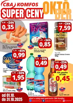 CBA Komfos leták platný od 01.10.2025