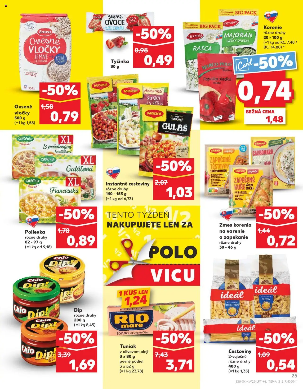 Nové Kaufland akcie – leták je platný od 29.05.2025 | Strana: 25 | Produkty: Cestoviny, Rio Mare, Omáčka, Majorán