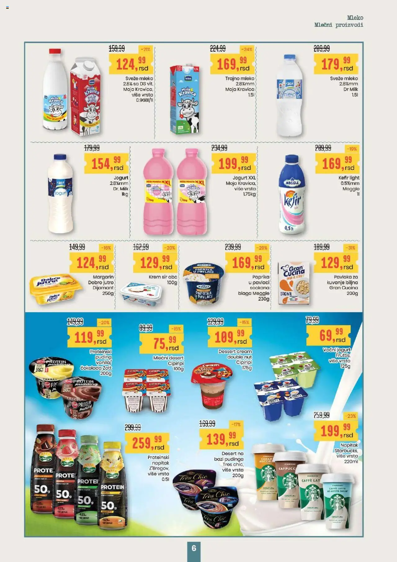 Aroma Market katalog - važi od 07.08.2025 | Strana: 6 | Proizvode: Moja kravica, Margarin, Mleko, Paprika u pavlaci