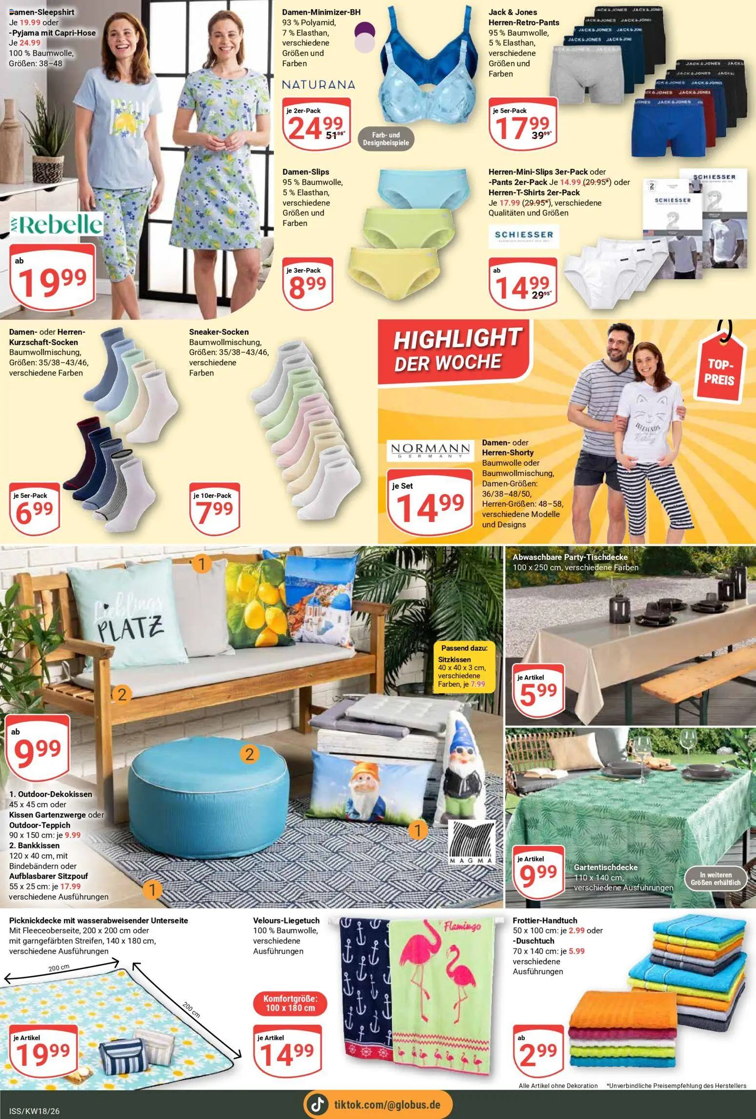 Globus Prospekt 	 – gültig ab 27.04.2026 | Seite: 23 | Produkte: Top, Caprihose, Jacke, Pyjama