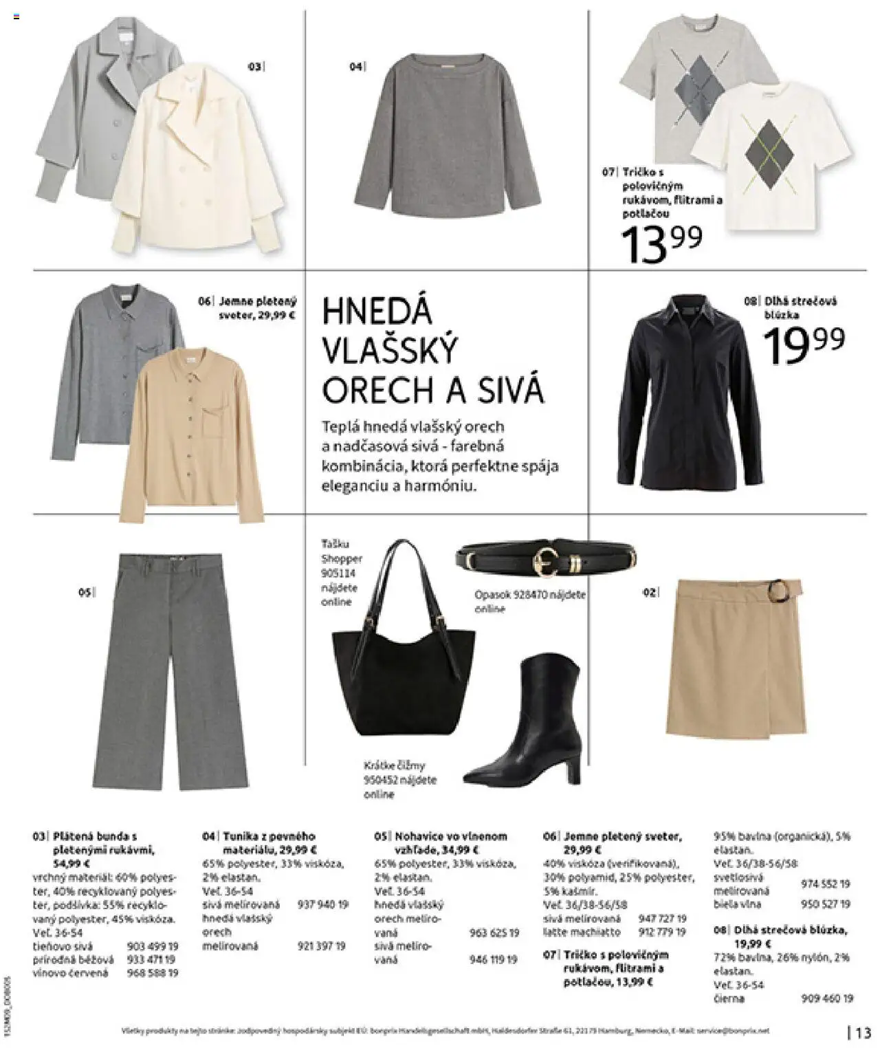 Nové Bonprix akcie – leták je platný od 14.10.2025 | Strana: 15 | Produkty: Tričko, Bunda, Nohavice, Opasok