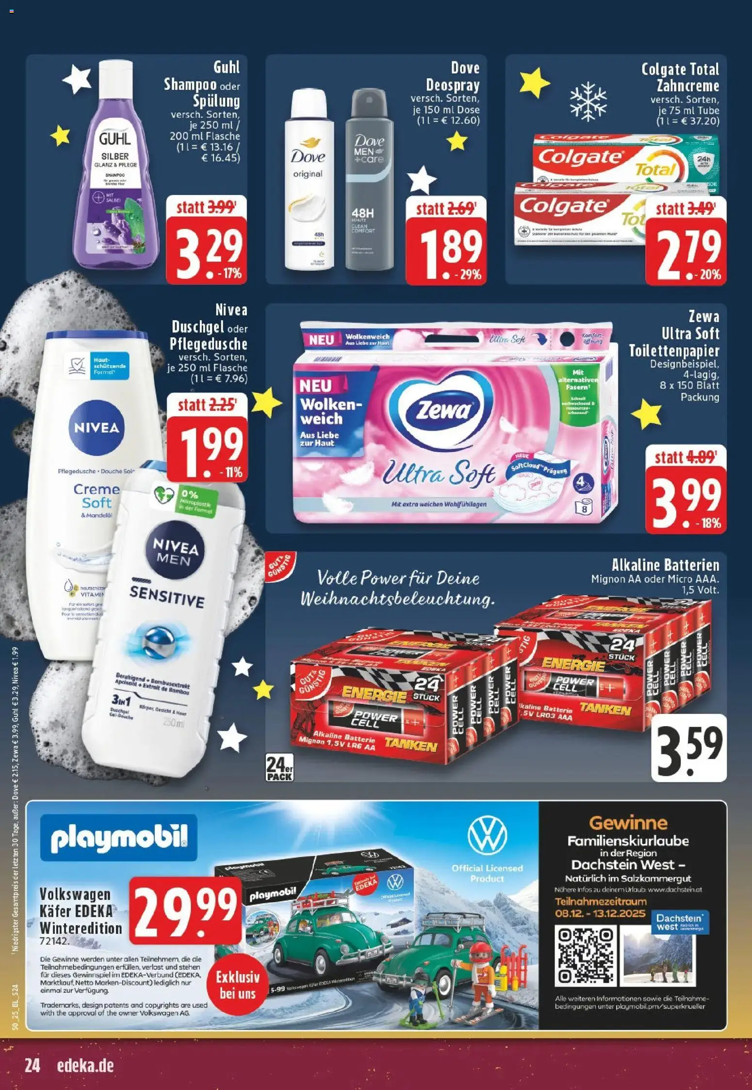 Edeka prospekt Köln	 – gültig ab 07.12.2025 | Seite: 24 | Produkte: Spülung, Duschgel, Deospray, Toilettenpapier