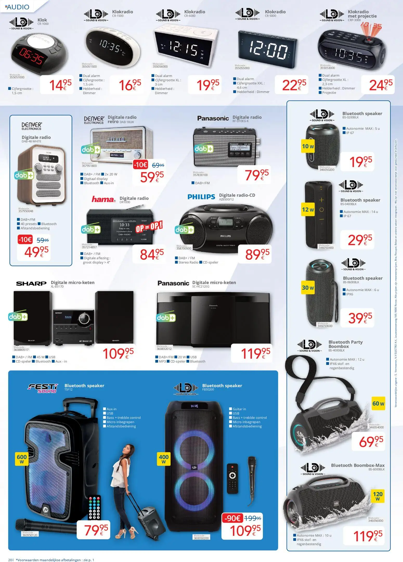 {H1} | Pagina: 20 | Producten: Radio, Mp3, Usb, Klok