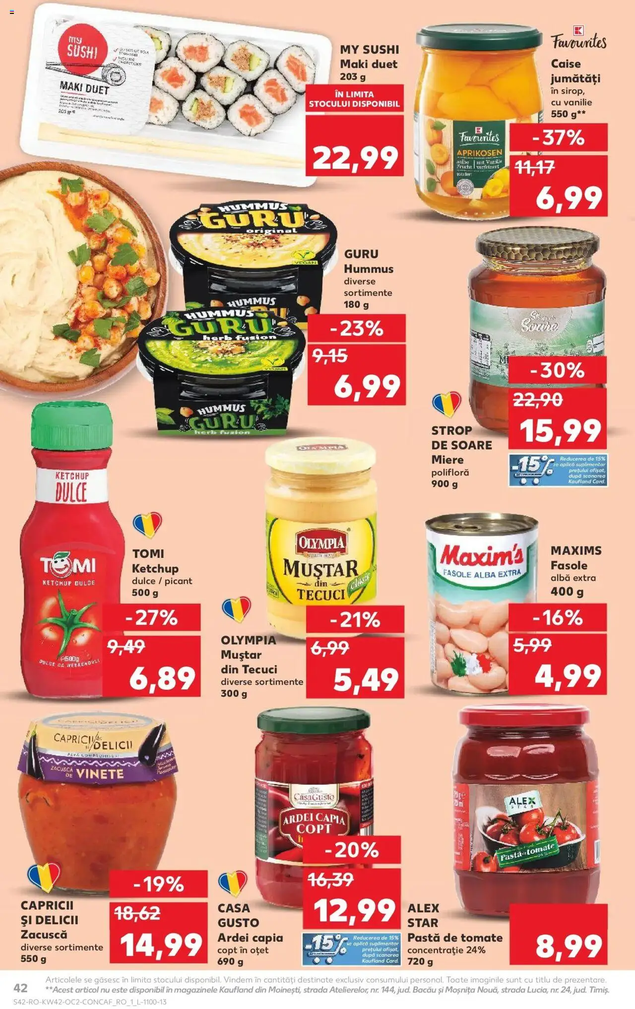 Noul catalog Kaufland – valabil de la 15.10.2025 | Pagină: 42 | Produse: Ardei, Oțet, Ahtapot, Fasole albă