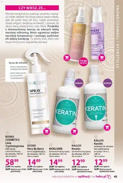 Pogląd oferty "KALLOS Keratin odżywka do włosów bez spłukiwania w sprayu 14 w 1, 200 ml, odżywka do włosów bez spłukiwania w sprayu 14 w 1, 200 ml" - ważna od 31.01.2026 | Strona: 41