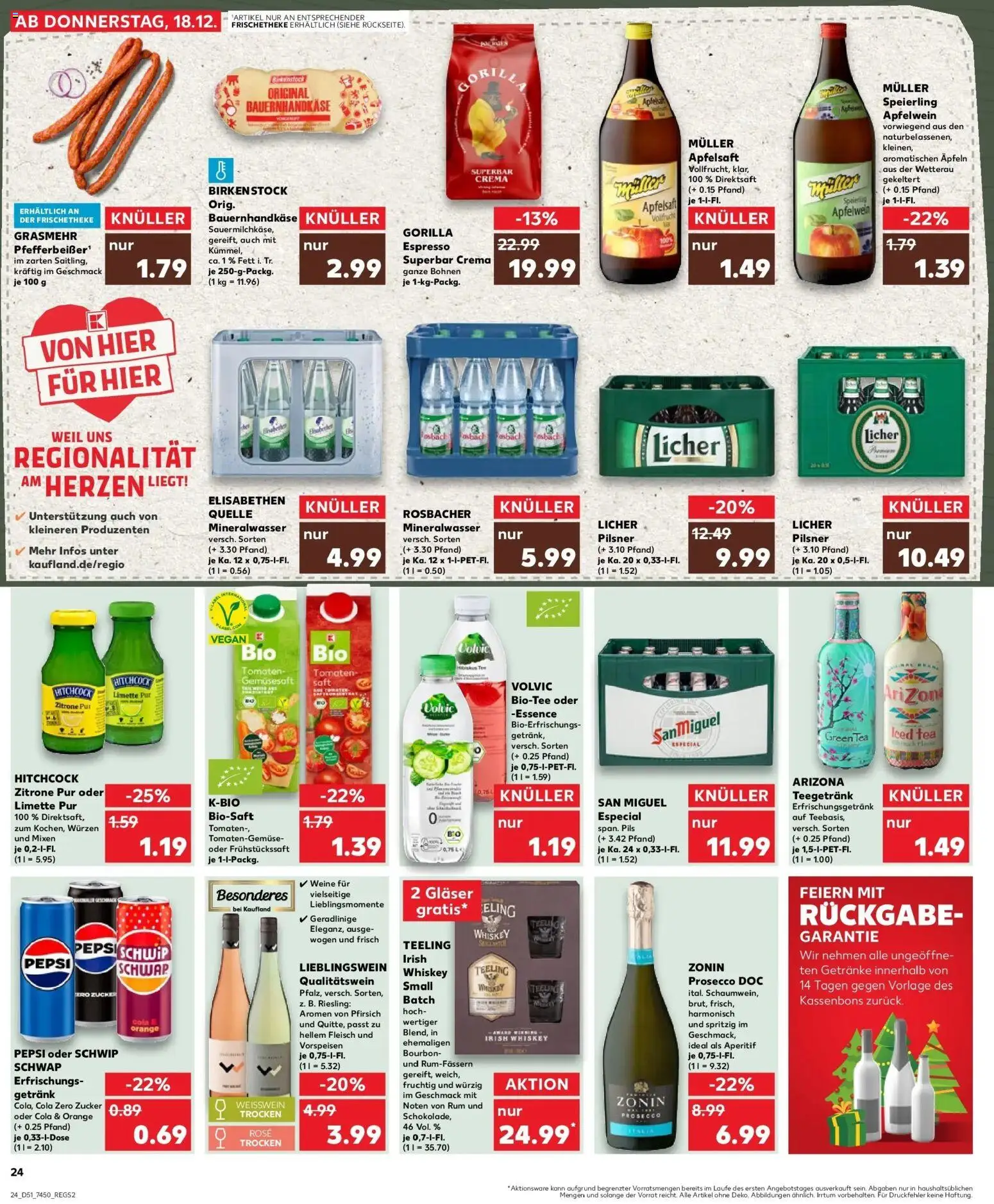 Kaufland prospekt Bad Nauheim	 – gültig ab 22.12.2025 | Seite: 24 | Produkte: Zucker, Zitrone, Volvic, Whiskey