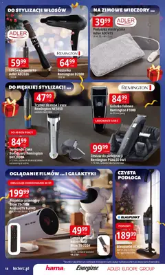 Pogląd oferty "E.Leclerc Gazetka - Prezenty" - ważna od 02.12.2025 | Strona: 18 | Produkty: Suszarka, Odkurzacz, Golarka, Poduszka