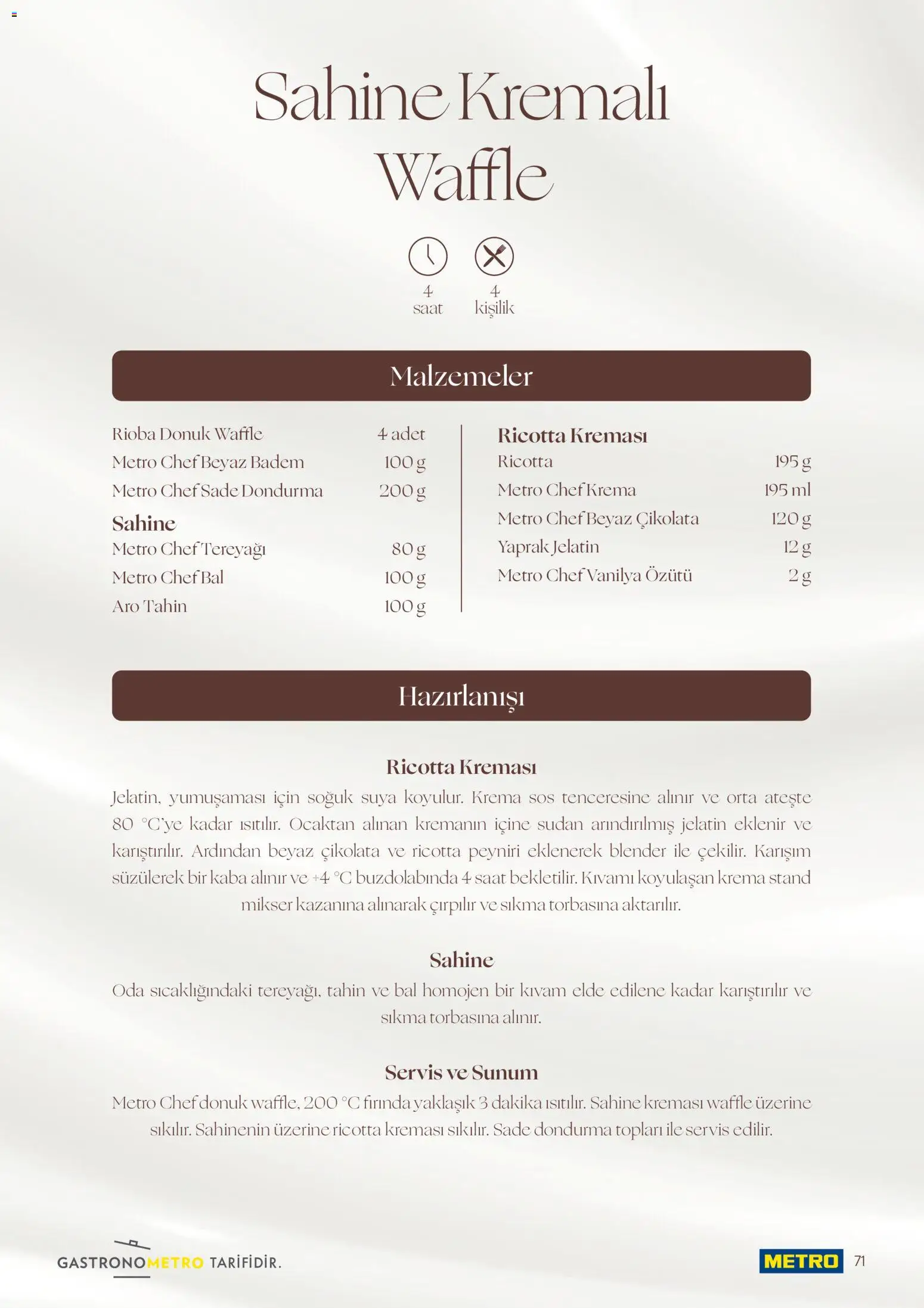 Metro - Pastacılık Kataloğu - 06.04.2026 tarihinden itibaren geçerlidir | Sayfa: 71 | Ürünler: Mikser, Badem, Sos, Saat