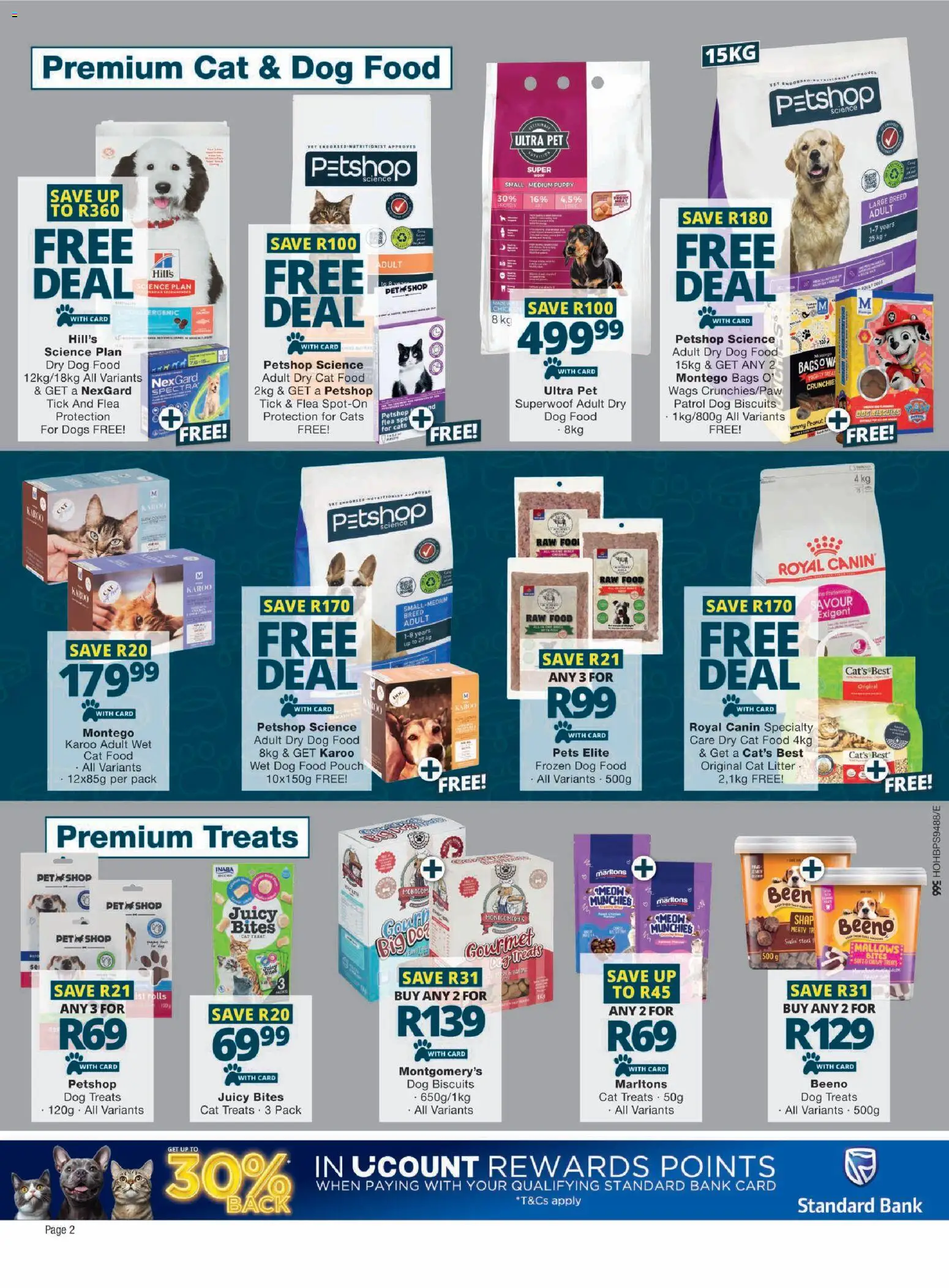 New Checkers catalogue – valid from 19.01.2026 | Page: 2 | Products: Steak, Biscuits, Dog biscuits, Dog food