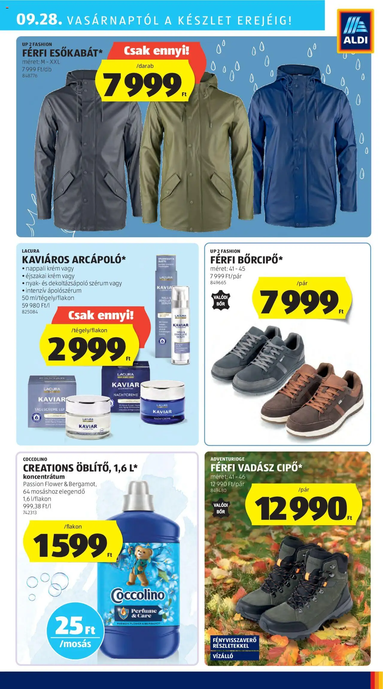 Aldi akciós ujság - amely érvényes a következő dátumtól: 25.09.2025 | Oldal: 13 | Termékek: Coccolino, Kaviár