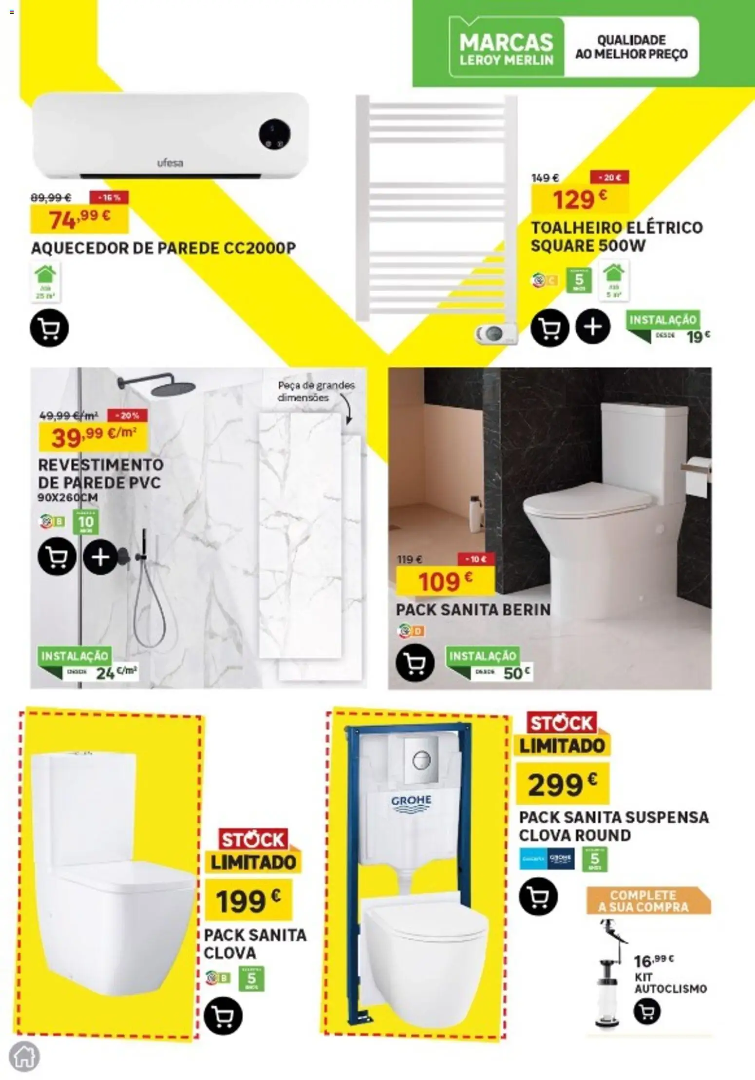 Leroy Merlin Arquipélago dos Açores │ válido de 13.11.2025 | Página: 12 | Produtos: Toalheiro elétrico, Aquecedor, Revestimento de parede