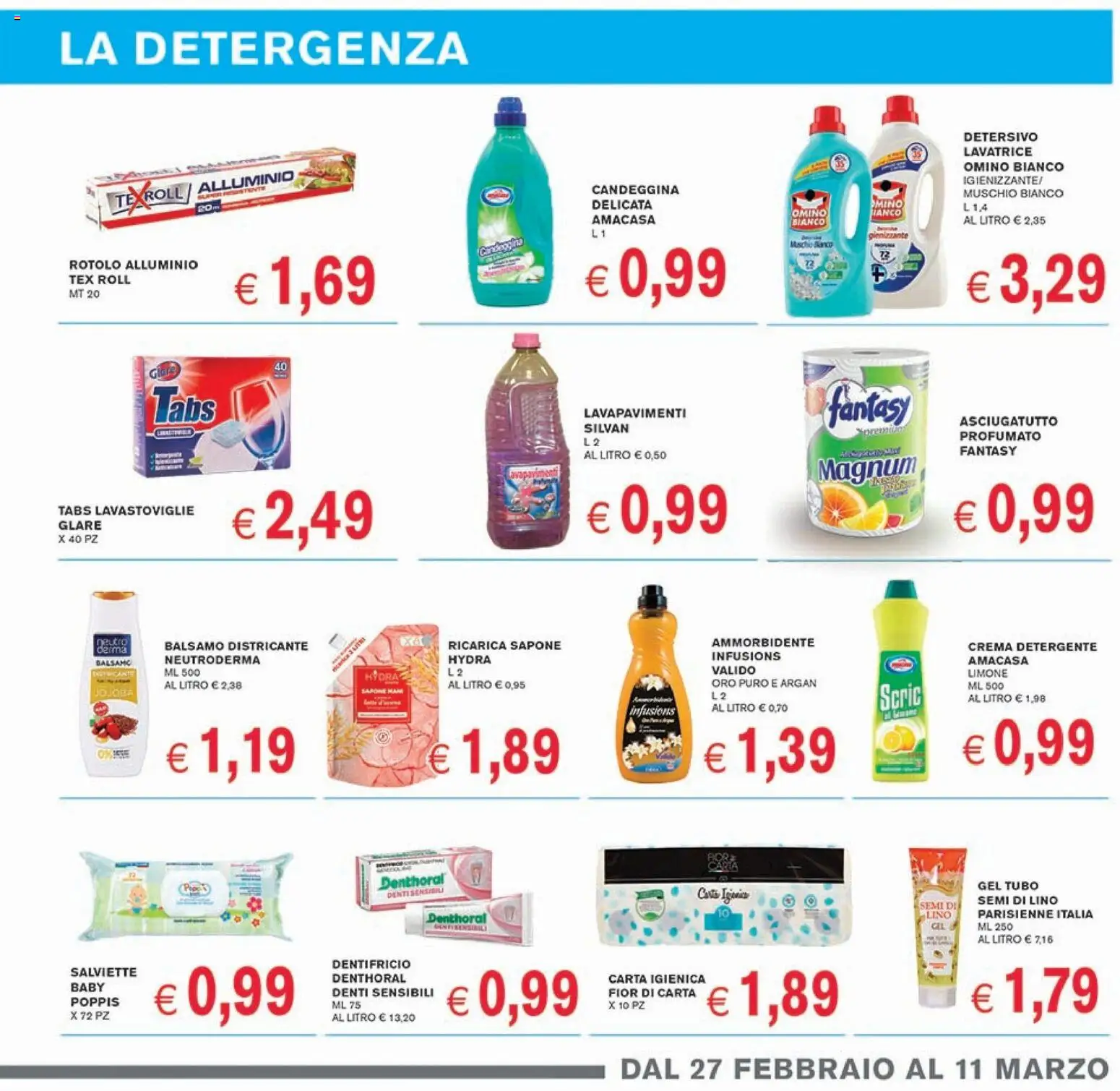 Volantino Coal del 27.02.2026 | Pagina: 11 | Prodotti: Ammorbidente, Detergente, Tubo, Alluminio