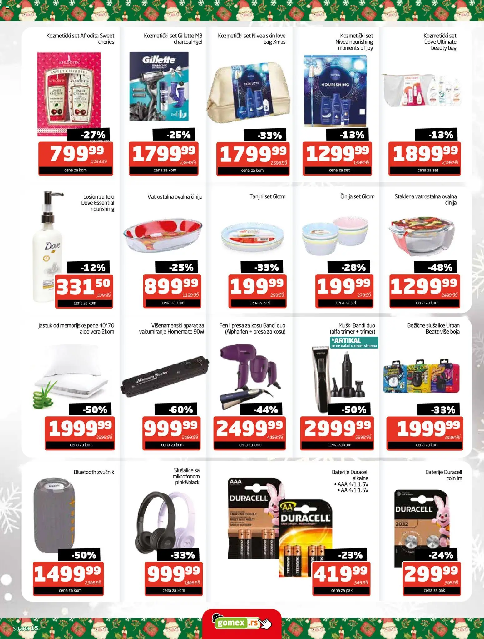 Gomex katalog - važi od 08.12.2025 | Strana: 15 | Proizvode: Nivea, Slušalice, Zvučnik, Baterije