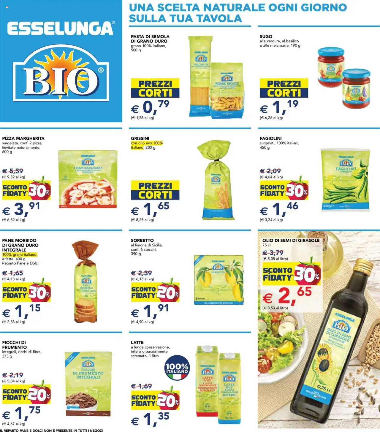 Volantino Esselunga S del 28.08.2025 | Pagina: 20 | Prodotti: Pane, Pizza, Sorbetto, Olio