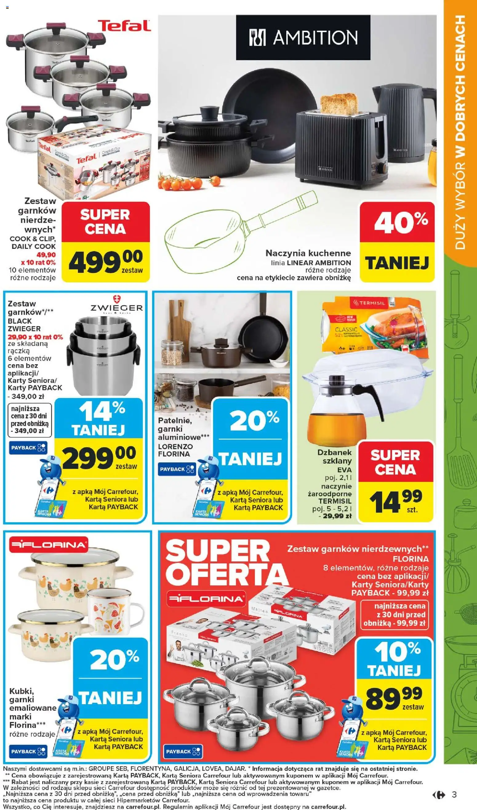 Carrefour Gazetka - Łap super okazje od 02.02.2026 | Strona: 3 | Produkty: Karta, Dzbanek, Garnki emaliowane, Garnki