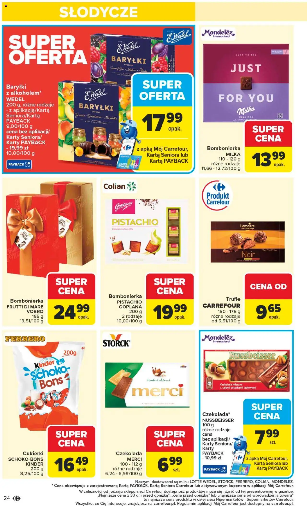 Carrefour Gazetka od 22.09.2025 | Strona: 26 | Produkty: Słodycze, Merci, Milka, Czekolada