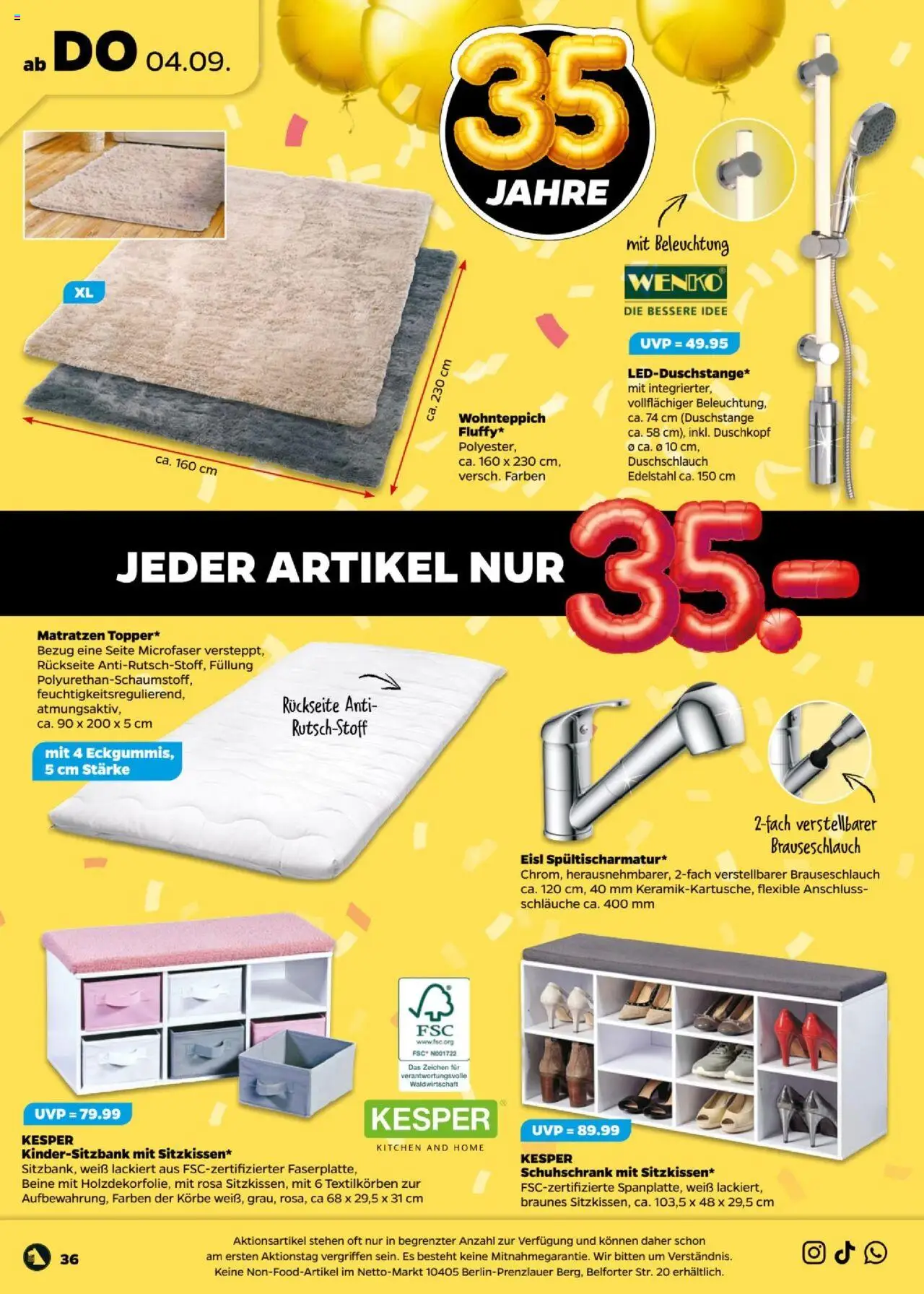 Netto Prospekt 	 - gültig ab dem 01.09.2025 | Seite: 36 | Produkte: Duschkopf