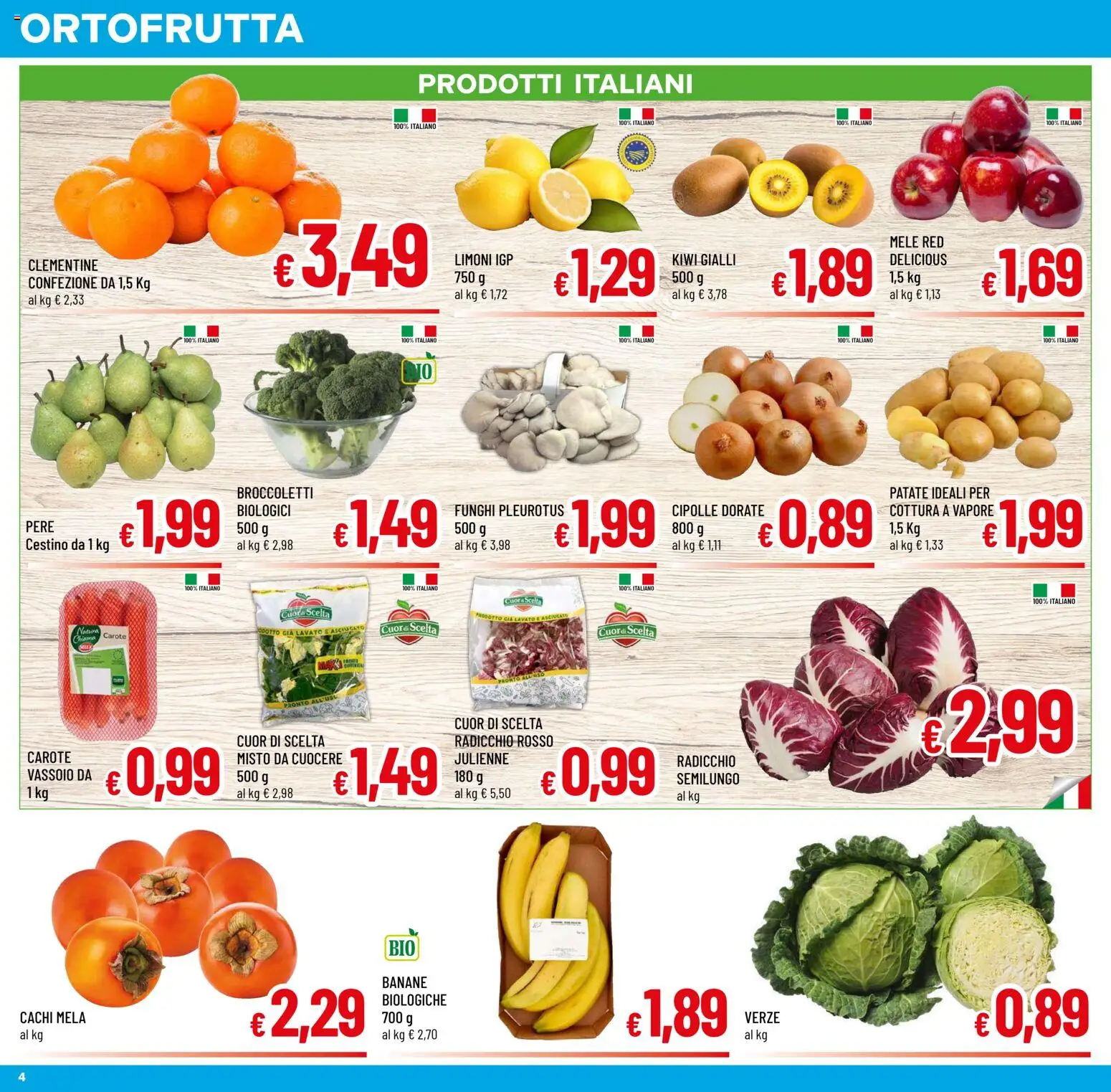 Volantino A&O del 10.11.2025 | Pagina: 4 | Prodotti: Mele, Kiwi, Patate, Cestino