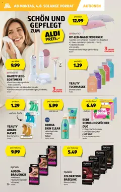 Aldi Aktionen ab 31.07.2025 | Seite: 26 | Produkte: Maske, Peeling, Reinigungstücher, Tuchmaske