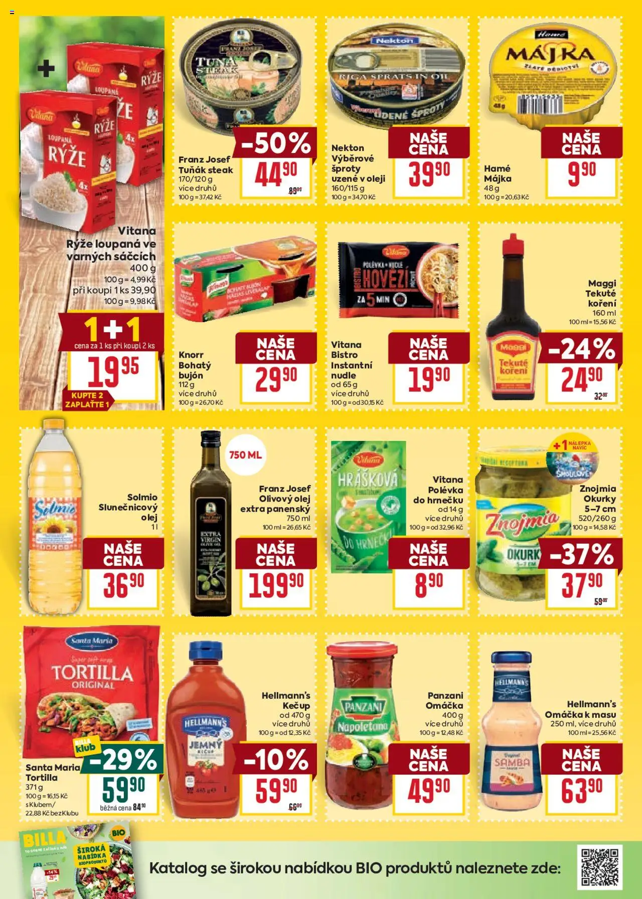 Billa Velký leták od 24.09.2025 | Strana: 22 | Produkty: Tuňák, Olej, Hellmann's, Nudle