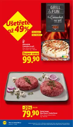 Náhled letáku Hovězí burger Blue Cheese / Smoky Bacon, 260 g, chlazený, vakuově baleno od 23.04.2026 | Strana: 4 | Produkty: Burger, Hovězí, Hovězí burger, Gril