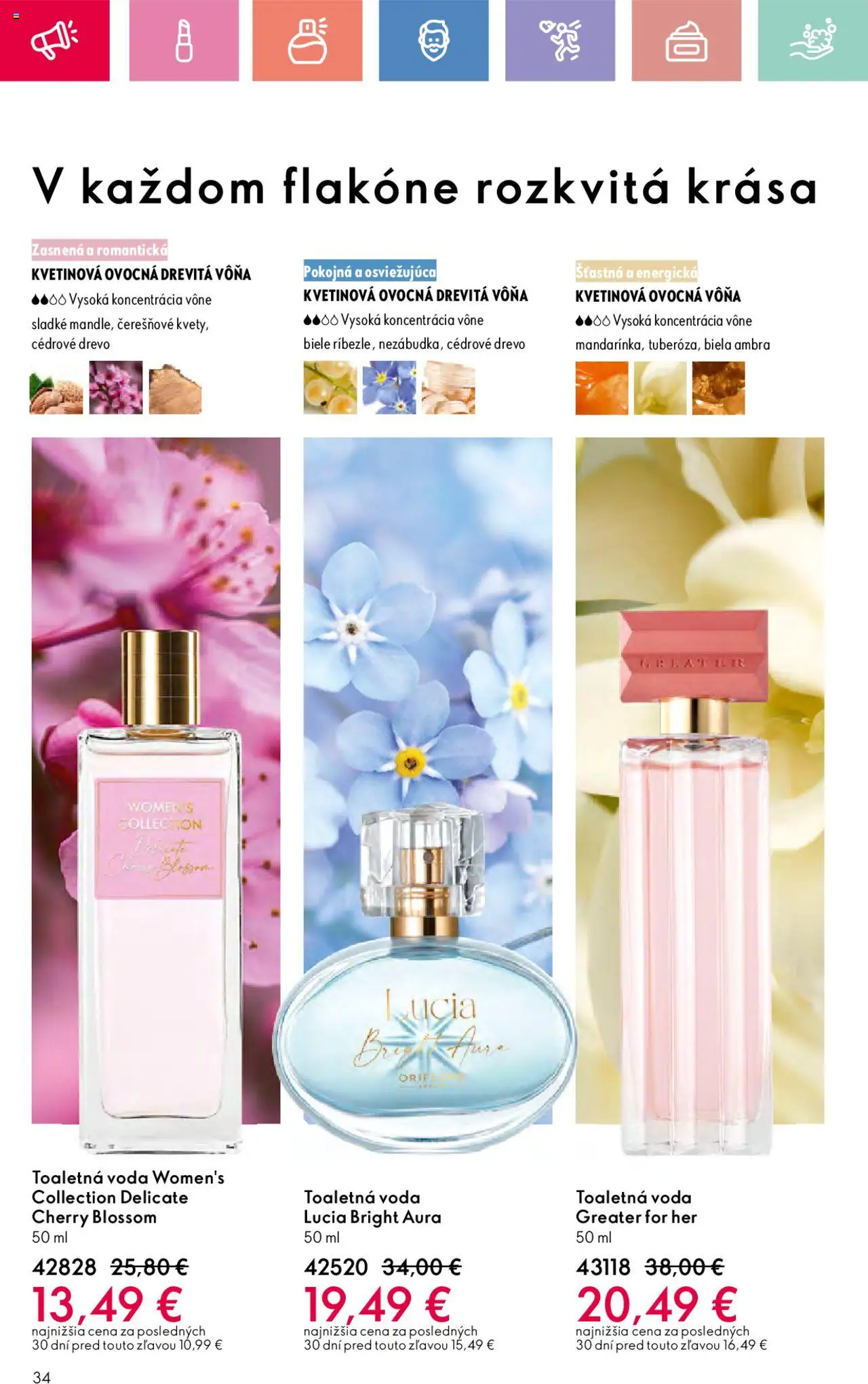 Katalóg Oriflame 12 2025 │ platný od 17.08.2025 | Strana: 34 | Produkty: Toaletná voda, Voda